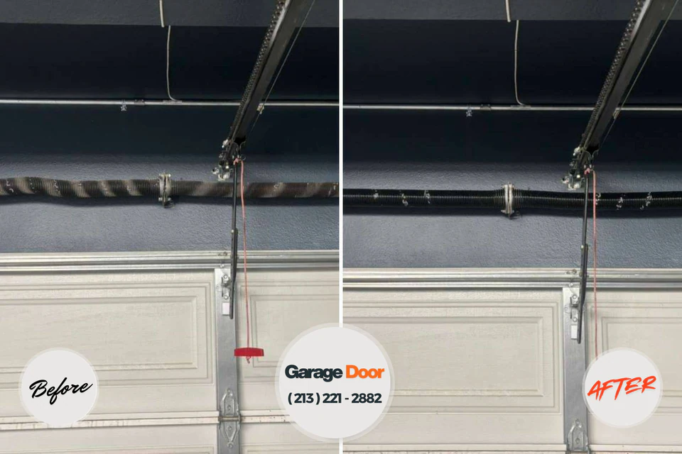 Before and after: garage door repair Pocono Ranch Lands, PA